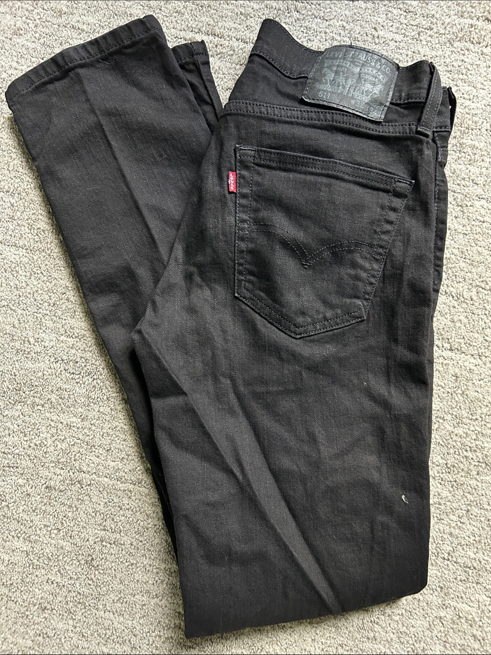 NWOT Levi's 511 Men's Dark Black Jeans with Red Tab